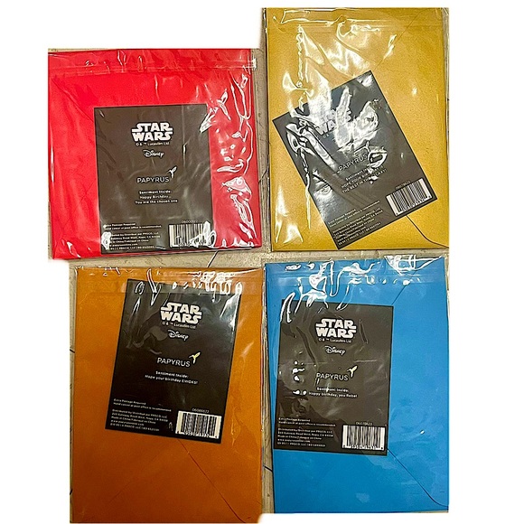 Set of 4 Star Wars for Papyrus Birthday Cards! Brand New in Original Packaging! - Picture 3 of 15